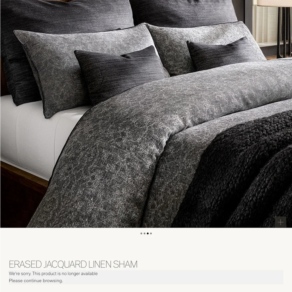 RH erased jacquard linen standard sham❤️❤️❤️❤️